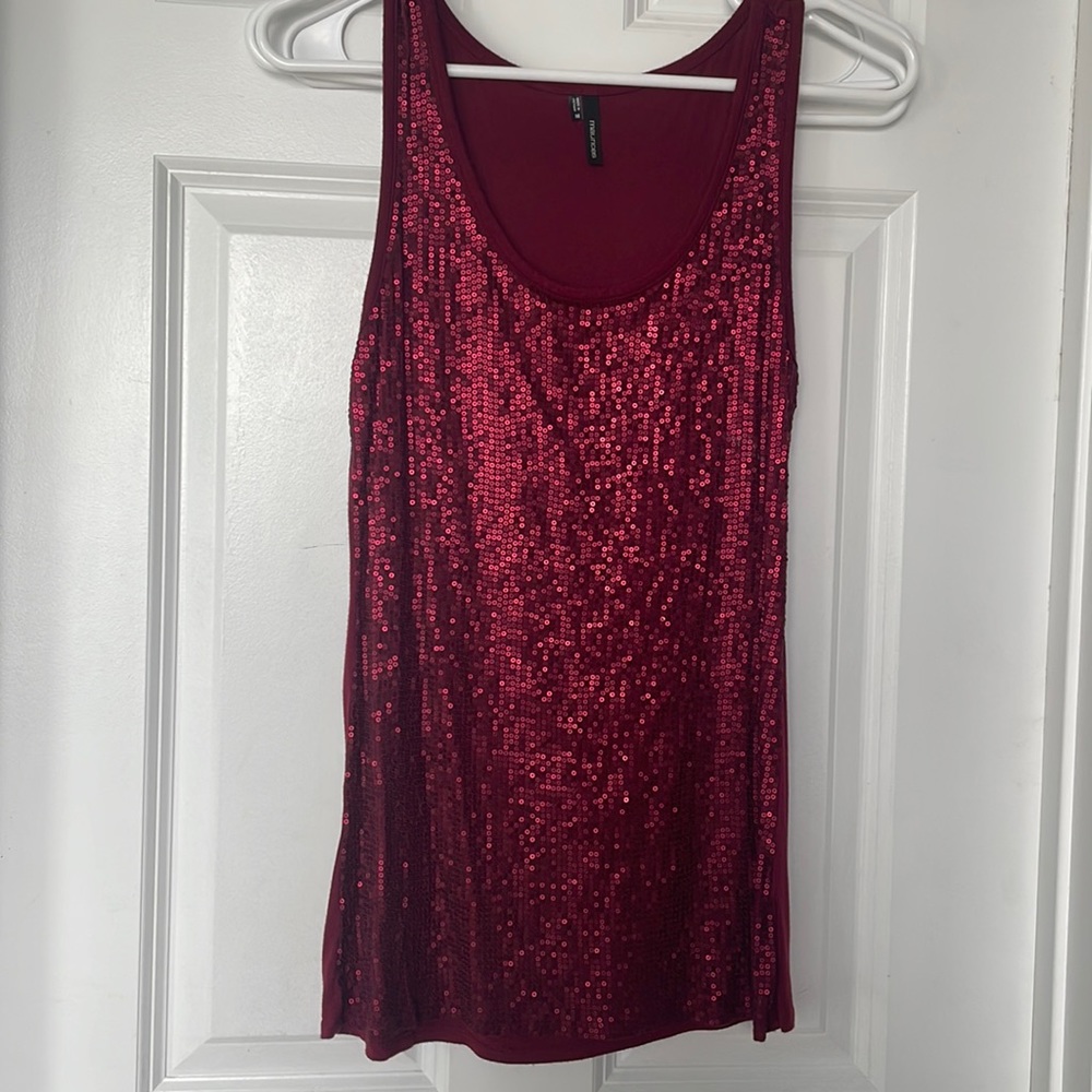 Maurices brand tank with sequins on the front